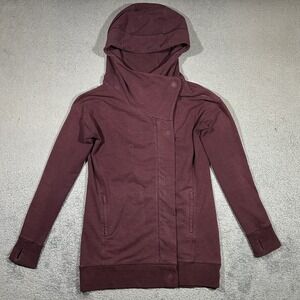 LULULEMON Burgundy Awareness Wrap Hoodie Women's Size 4 Gym Yoga #1836